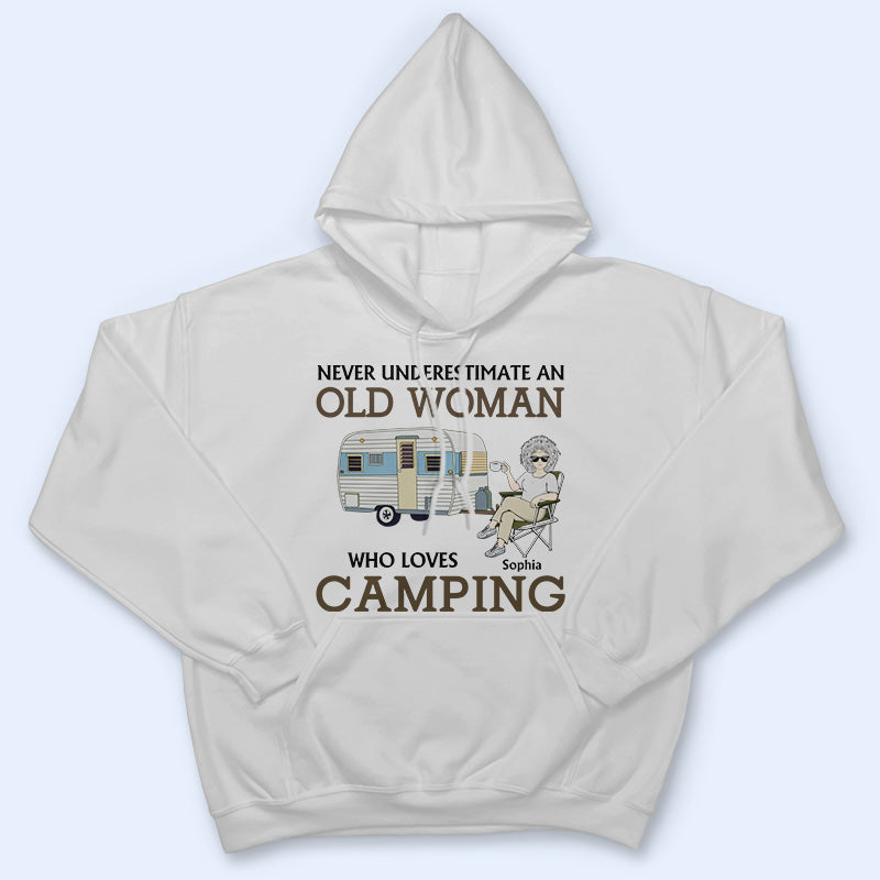 Never Underestimate An Old Man Who Loves Camping - Personalized Custom T Shirt