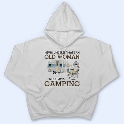 Never Underestimate An Old Man Who Loves Camping - Personalized Custom T Shirt
