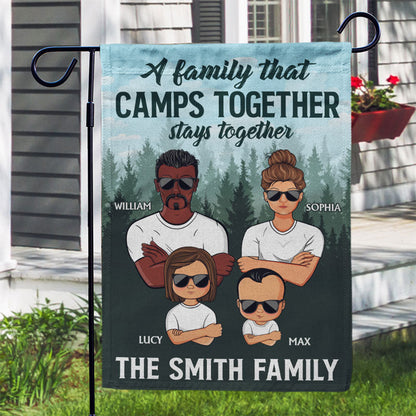 Making Memories One Campsite Camping - Gift For Family - Personalized Custom Flag