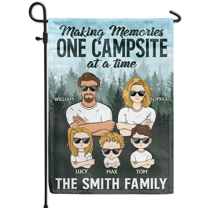 Making Memories One Campsite Camping - Gift For Family - Personalized Custom Flag