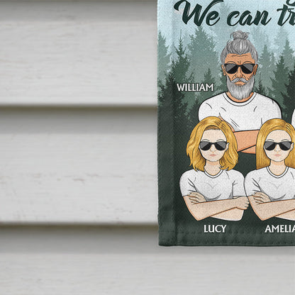 Campfire Family And Marshmallows Get Toasted Camping - Gift For Family - Personalized Custom Flag