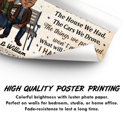 When We Get To The End Old Couple Chibi - Couple Gift - Personalized Custom Poster