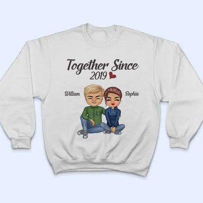 Together Since Husband Wife - Couple Gift - Personalized Custom T Shirt