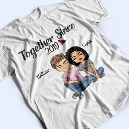 Together Since Husband Wife - Couple Gift - Personalized Custom T Shirt