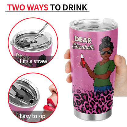 Thanks For Being My Mother-In-Law Leopard Pattern - Family Gift - Personalized Custom Tumbler