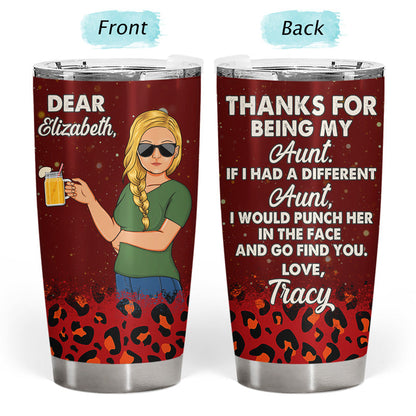 Thanks For Being My Mother-In-Law Leopard Pattern - Family Gift - Personalized Custom Tumbler