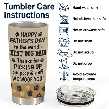 Thanks For Picking Up Our Poop And Stuff Dog Mom Dog Dad - Gift For Dog Lovers - Personalized Custom Tumbler