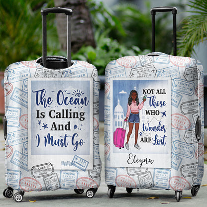 Just A Girl Boy Who Loves Traveling Cruising - Gift For Travel Lovers - Personalized Custom Luggage Cover