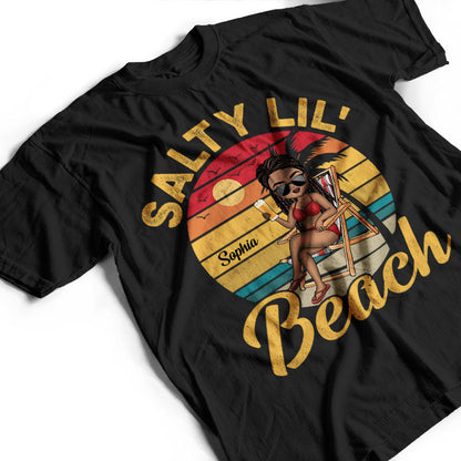 Salty Lil Beach Chibi Girl Retro - Gift For Women - Personalized Custom T Shirt