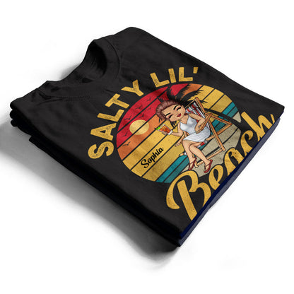 Salty Lil Beach Chibi Girl Retro - Gift For Women - Personalized Custom T Shirt