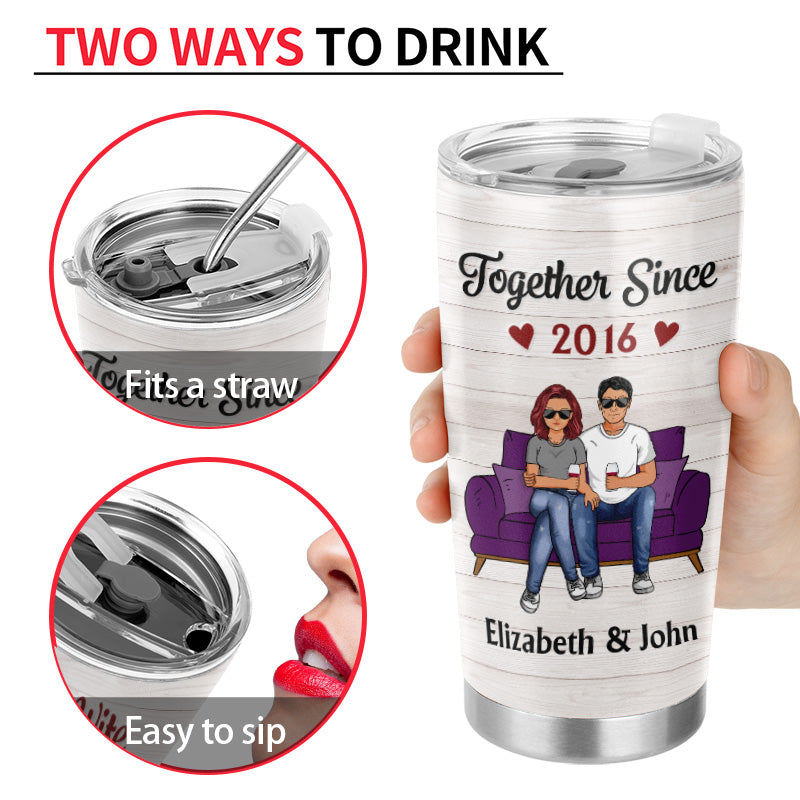 Never Forget That I Love You Husband Wife Family - Gift For Couples - Personalized Custom Tumbler