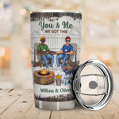 Grilling Backyard Family Couple The Day I Met You - Couple Gift - Personalized Custom Tumbler