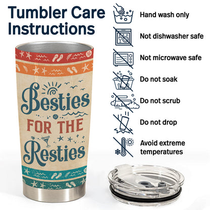 Hangovers Are Temporary But Drunk Stories Are Forever Vacation Best Friends - Bestie BFF Gift - Personalized Custom Tumbler