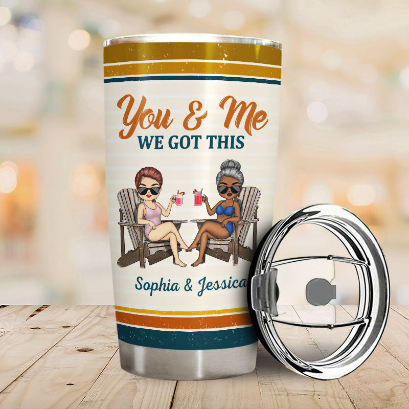 Love You More The End I Win Chibi Retro - Gift For Couples - Personalized Custom Tumbler