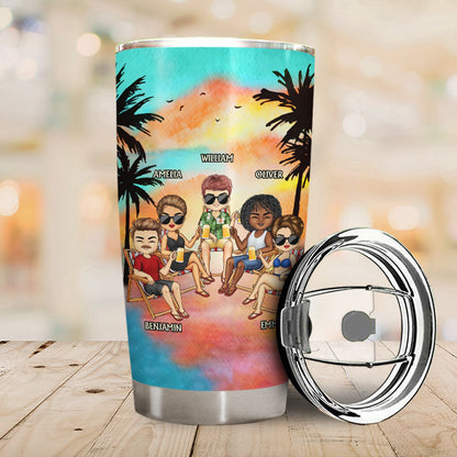 Hangovers Are Temporary But Drunk Stories Are Forever Beach Best Friends - Bestie BFF Gift - Personalized Custom Tumbler