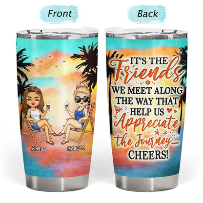 Hangovers Are Temporary But Drunk Stories Are Forever Beach Best Friends - Bestie BFF Gift - Personalized Custom Tumbler