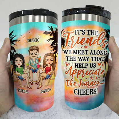 We Go Together Like Drunk & Disorderly Beach Best Friends - Bestie BFF Gift - Personalized Custom Triple 3 In 1 Can Cooler