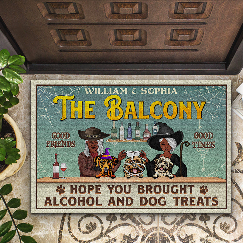 Hope You Brought Alcohol And Dog Treats Couple Husband Wife Cosplay - Personalized Custom Doormat