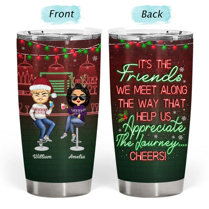 Here's To Another Year Of Bonding Over Alcohol Christmas Best Friends - Bestie BFF Gift - Personalized Custom Tumbler