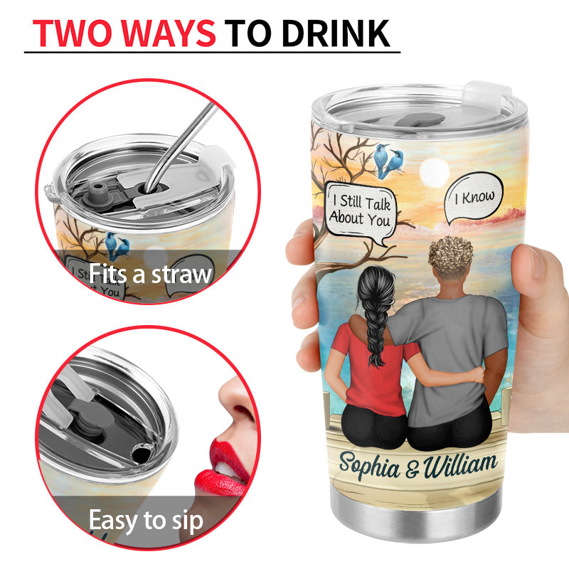 I Wish I Could Turn Back The Clock Couple - Memorial Gift - Personalized Custom Tumbler