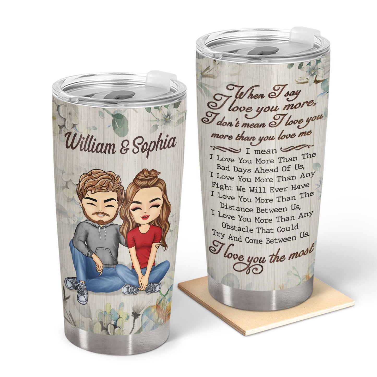 I Love You The Most Love Forever Husband Wife - Gift For Couples - Personalized Custom Tumbler