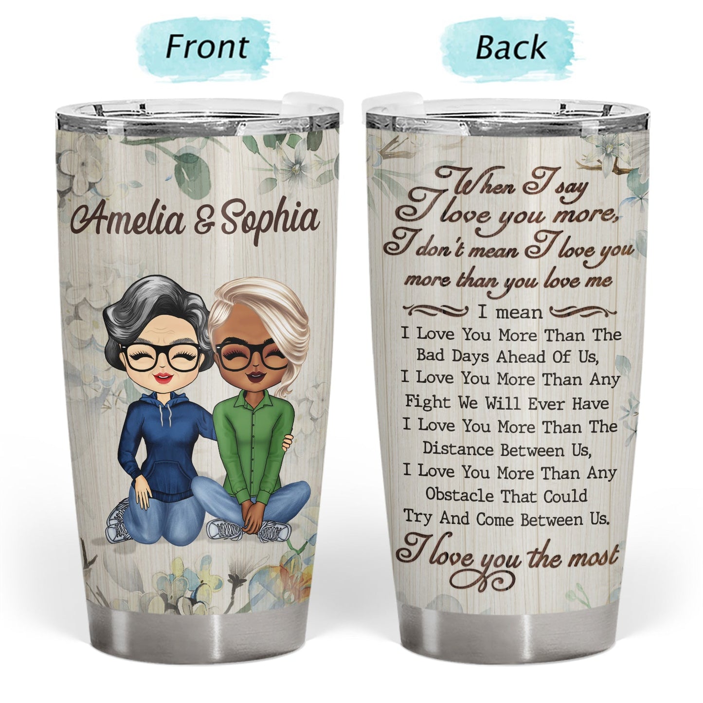 I Love You The Most Love Forever Husband Wife - Gift For Couples - Personalized Custom Tumbler