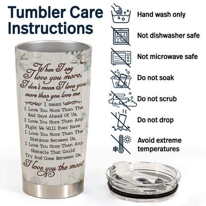 I Love You The Most Love Forever Husband Wife - Gift For Couples - Personalized Custom Tumbler