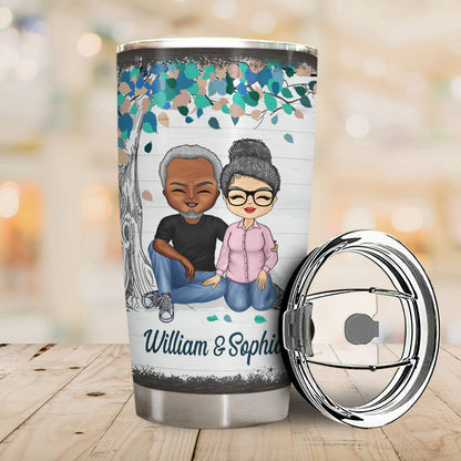 From Our First Kiss Till Our Last Breath Husband Wife - Gift For Couples - Personalized Custom Tumbler