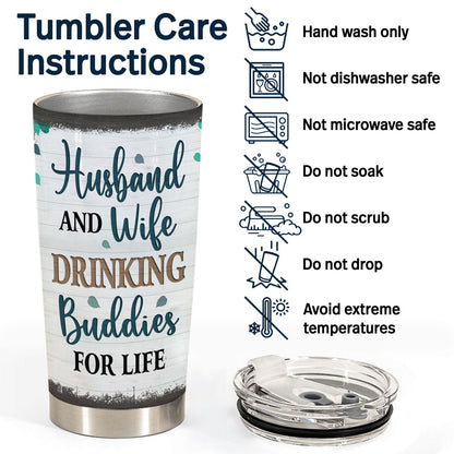 From Our First Kiss Till Our Last Breath Husband Wife - Gift For Couples - Personalized Custom Tumbler