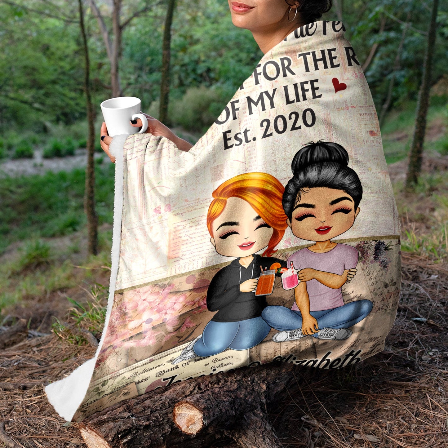 Together Since Husband Wife - Gift For Couples - Personalized Custom Fleece Blanket