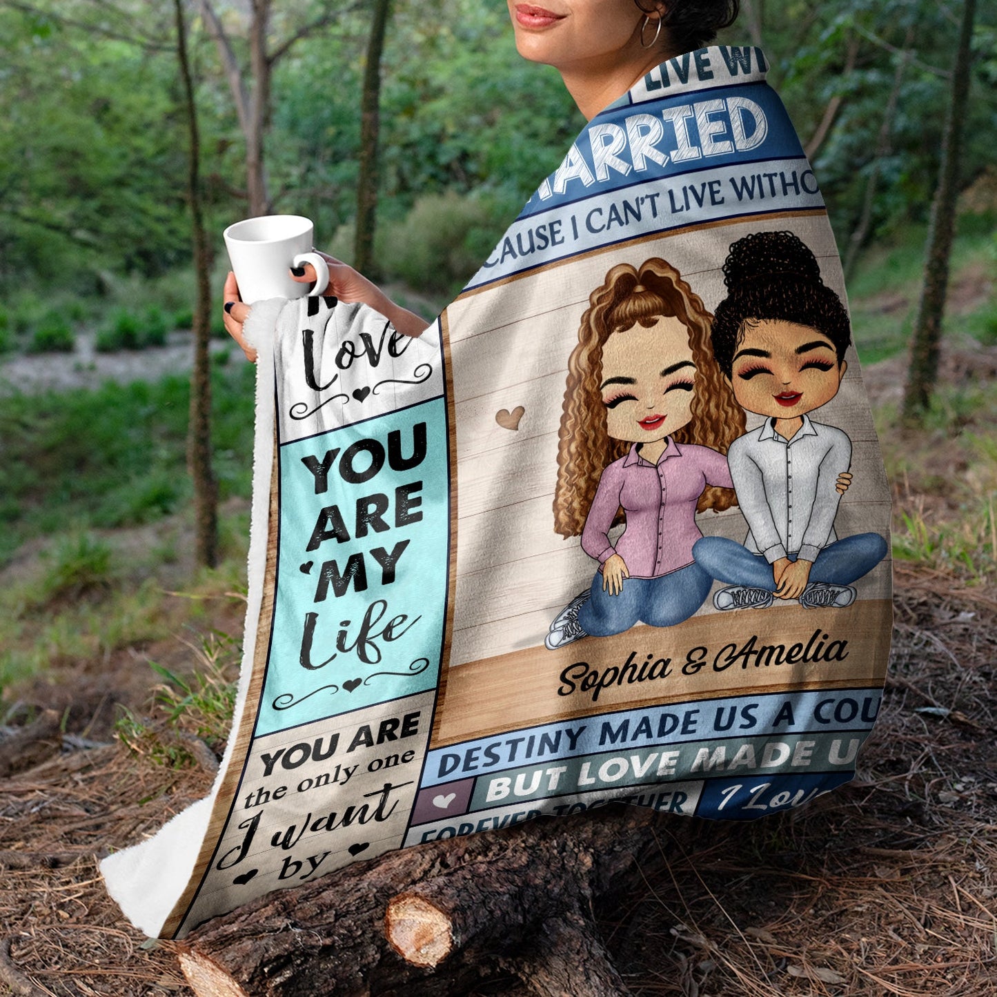 You Are My Love I Married You Because I Can't Live Without You Husband Wife - Gift For Couples - Personalized Custom Fleece Blanket