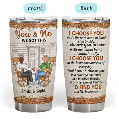 The Day I Met You I Have Found The One - Anniversary, Birthday Gift For Spouse, Lover, Husband, Wife, Boyfriend, Girlfriend, Couple - Personalized Custom Tumbler