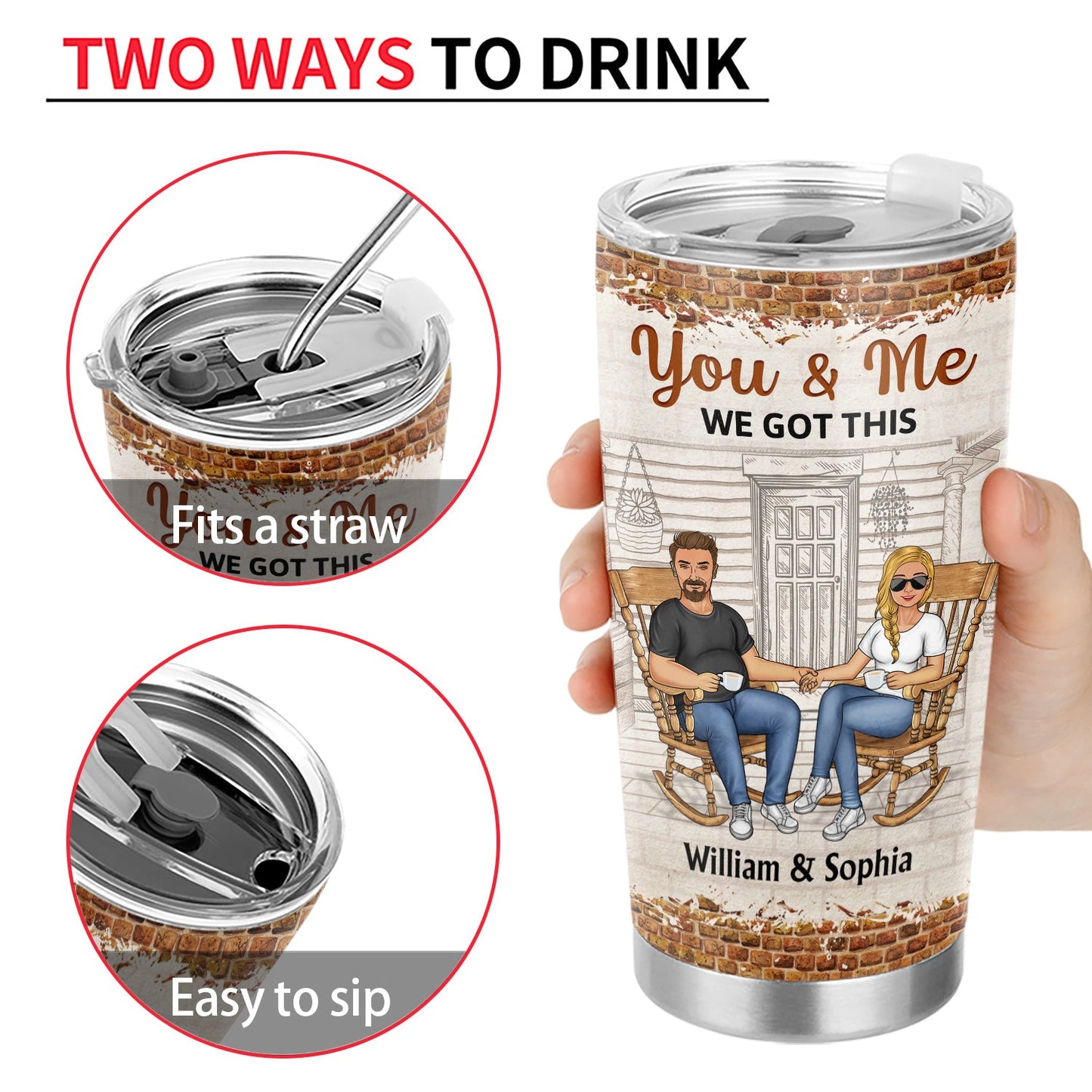 The Day I Met You I Have Found The One - Anniversary, Birthday Gift For Spouse, Lover, Husband, Wife, Boyfriend, Girlfriend, Couple - Personalized Custom Tumbler