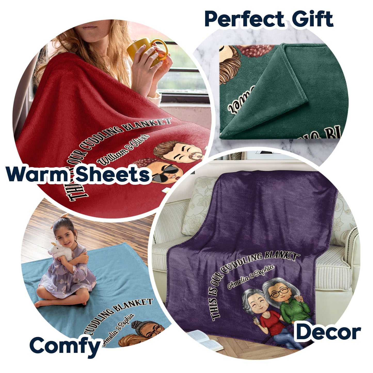 This Is Our Cuddling Blanket Couples - Anniversary, Birthday Gift For Spouse, Husband, Wife, Boyfriend, Girlfriend - Personalized Custom Fleece Blanket