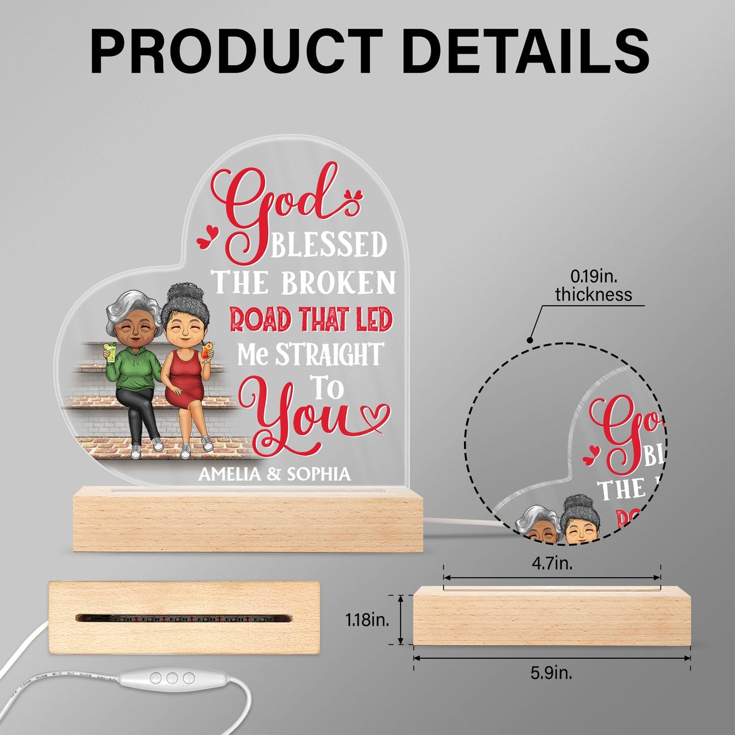 You're The Only One I Want To Annoy For The Rest Of My Life Couples - Anniversary, Birthday Gift For Spouse, Husband, Wife, Boyfriend, Girlfriend - Personalized Custom 3D Led Light Wooden Base