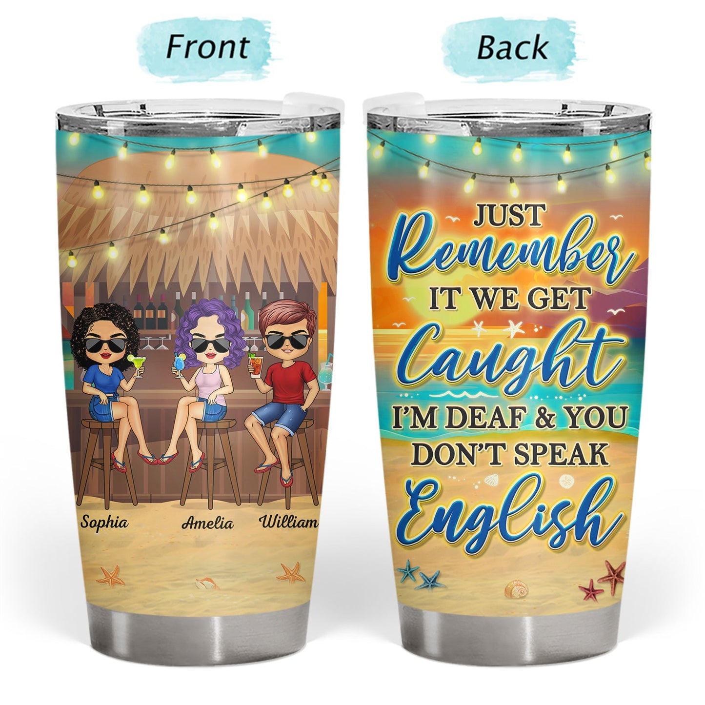 I Love You To The Beach And Back Traveling Friendship - Anniversary, Birthday Gift For Besties, Best Friends, BFF - Personalized Custom Tumbler