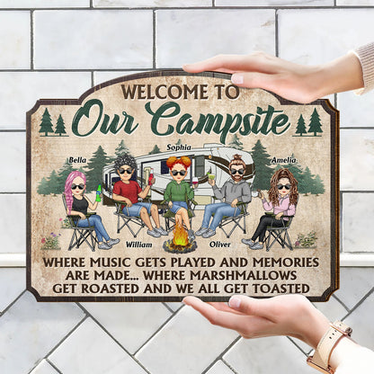 Drive Slow Drunk Campers Matter Camping Traveling - Vacation, Funny Gift For Campers, Besties, Family - Personalized Custom Shaped Wood Sign