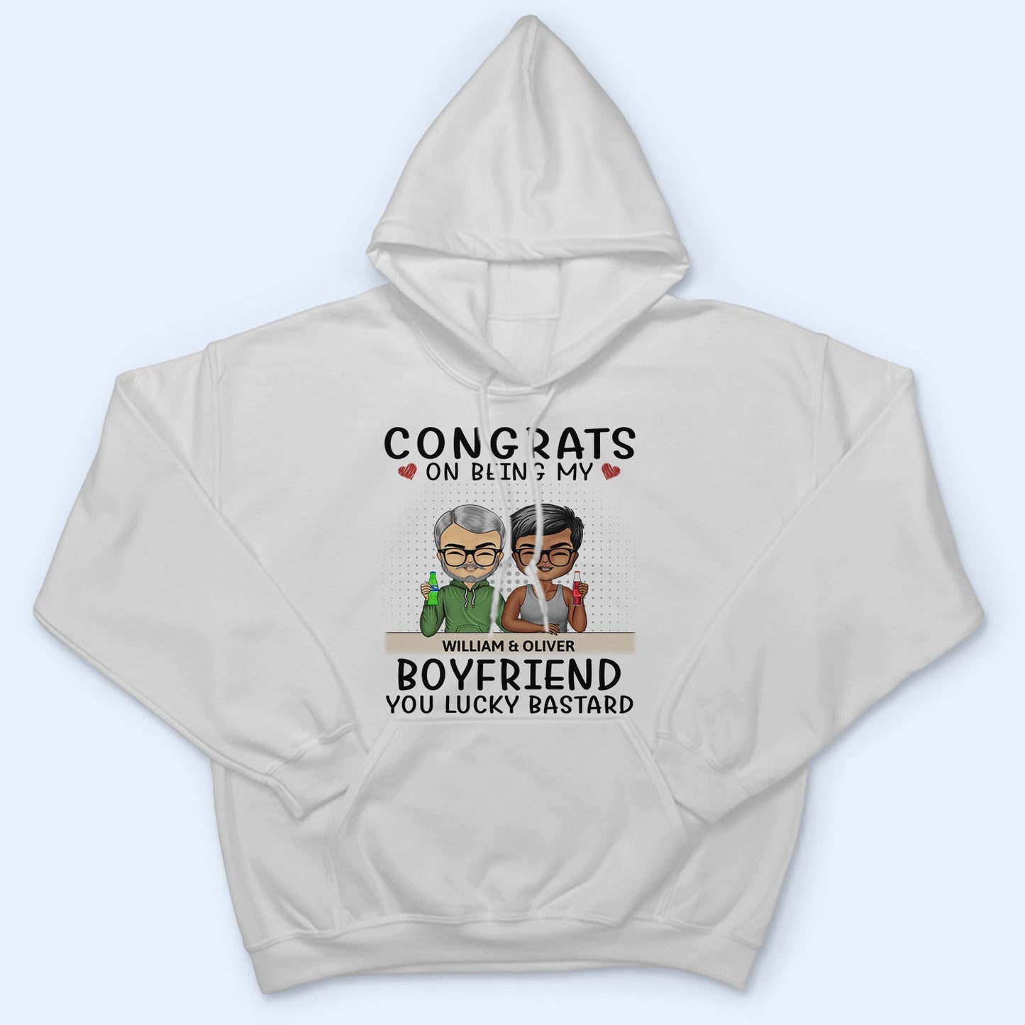 Congrats On Being My Husband Chibi - Anniversary, Vacation, Funny Gift For Couples, Family - Personalized T Shirt