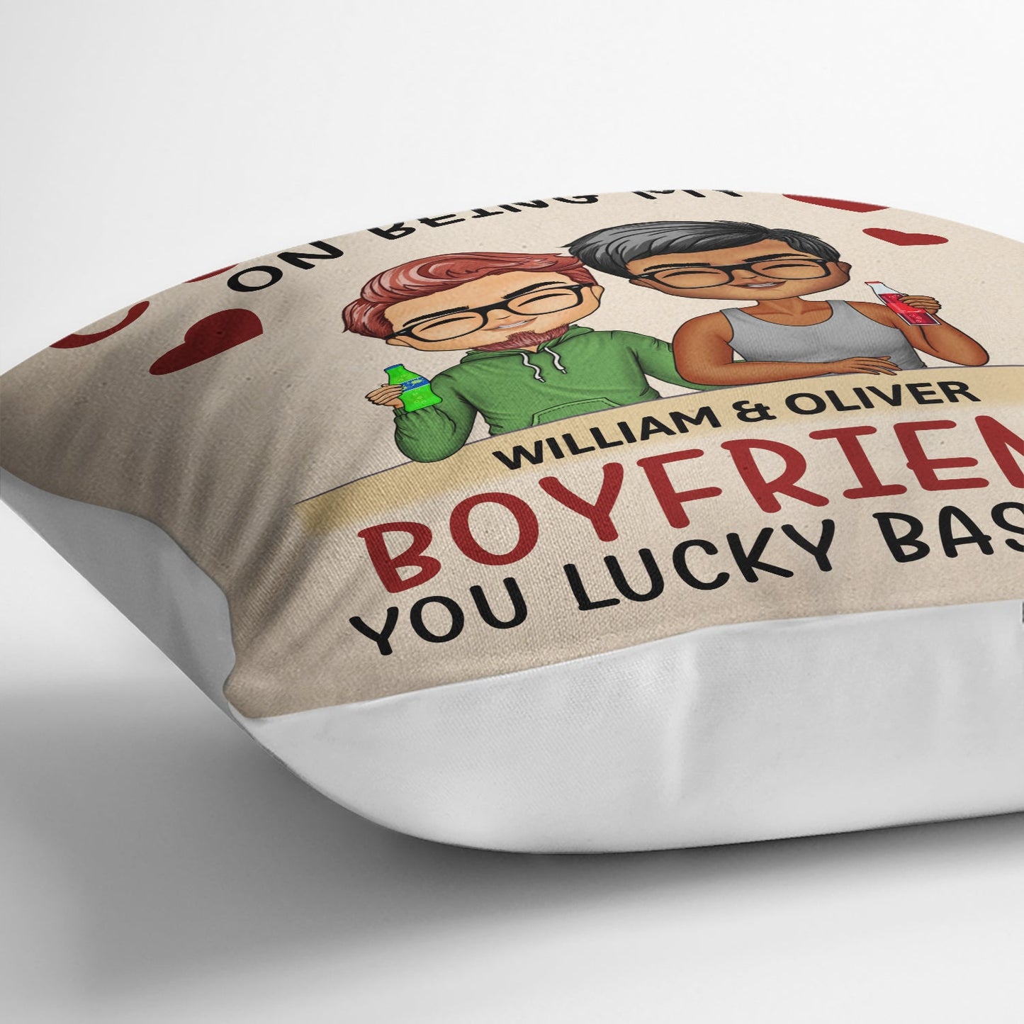 Congrats On Being My Husband Chibi - Anniversary, Vacation, Funny Gift For Couples, Family - Personalized Pillow