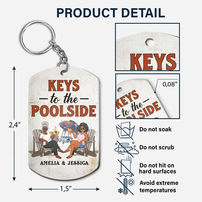 Keys To The Grilling - Funny, Birthday Gifts For Couples - Personalized Aluminum Keychain