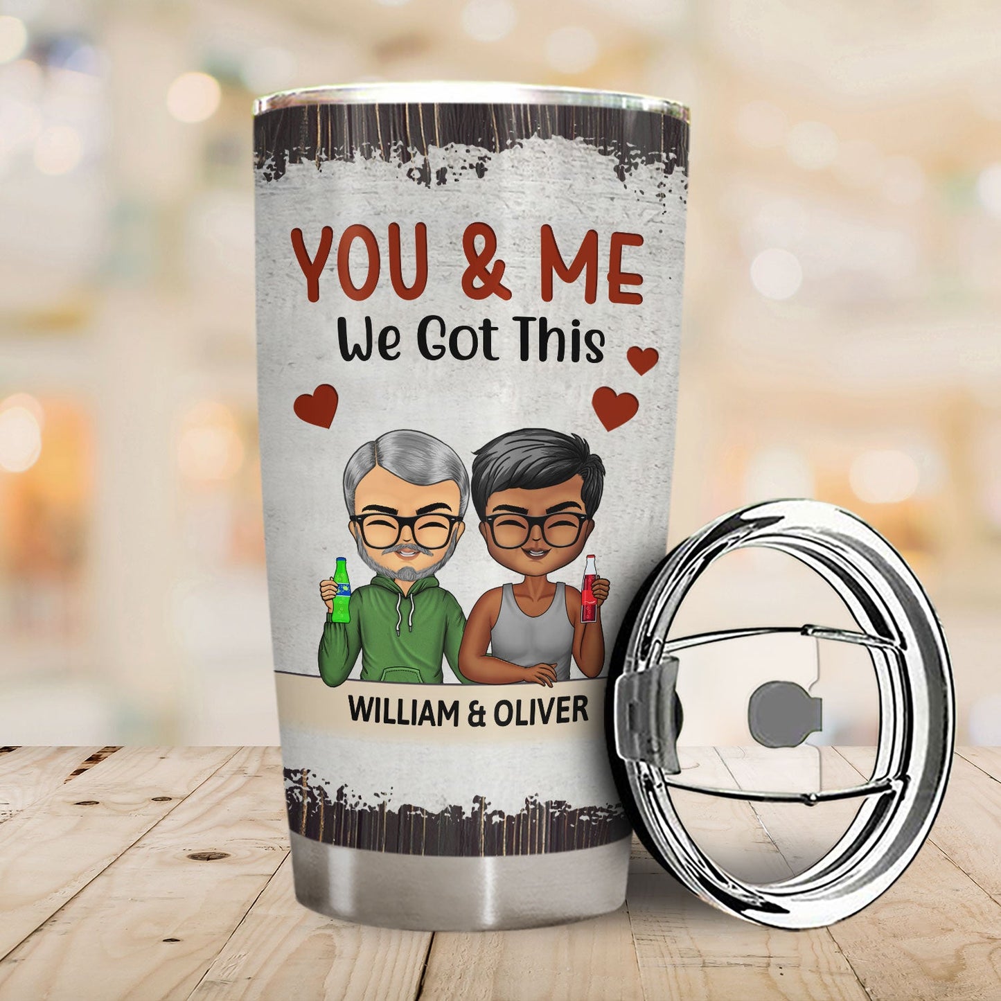 I Promise To Always Be By Your Side Chibi - Anniversary, Vacation, Funny Gift For Couples, Family - Personalized Tumbler