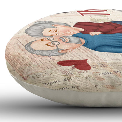 Grow Old With Me Arm In Arm - Loving, Anniversary Gift For Couples, Husband, Wife - Personalized Heart Shaped Pillow