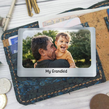 Custom Photo Horizontal - Gift For Dad, Mom, Family, Siblings, Friends, Couples - Personalized Aluminum Wallet Card