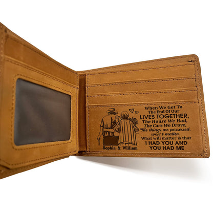 Custom Photo When We Get To The End Of Our Life - Anniversary Gift For Spouse, Husband, Wife, Old Couple - Personalized Bifold Wallet