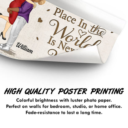 My Favorite Place In All The World - Anniversary, Loving Gift For Couples, Husband, Wife - Personalized Poster