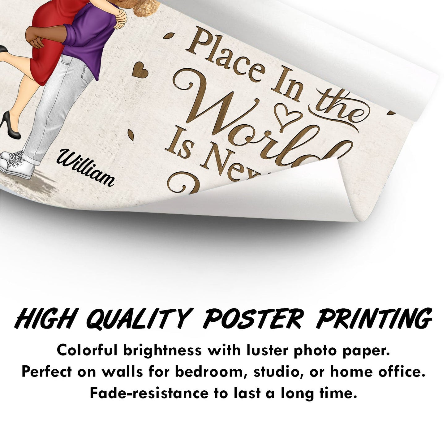 My Favorite Place In All The World - Anniversary, Loving Gift For Couples, Husband, Wife - Personalized Poster