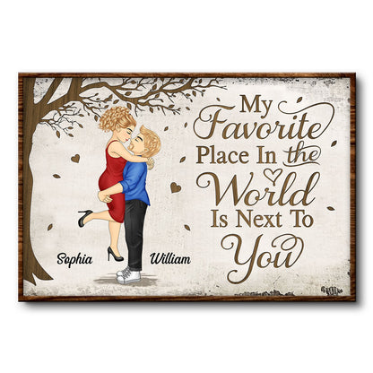 My Favorite Place In All The World - Anniversary, Loving Gift For Couples, Husband, Wife - Personalized Poster