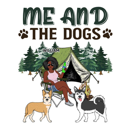 You & Me & The Dogs - Vacation, Traveling, Funny Gift For Couples, Camping Lovers, Dog Lovers - Personalized Camping Decal, Decor Decal