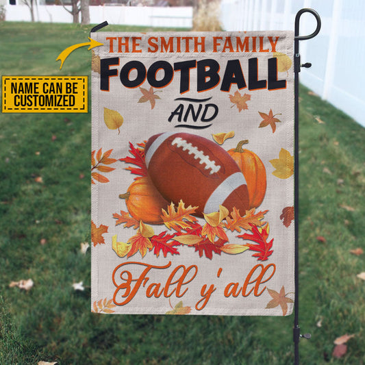 American Football Fall Yall Funny Custom Flag, Seasonal Outdoor Flag, Garden Yard Decorations