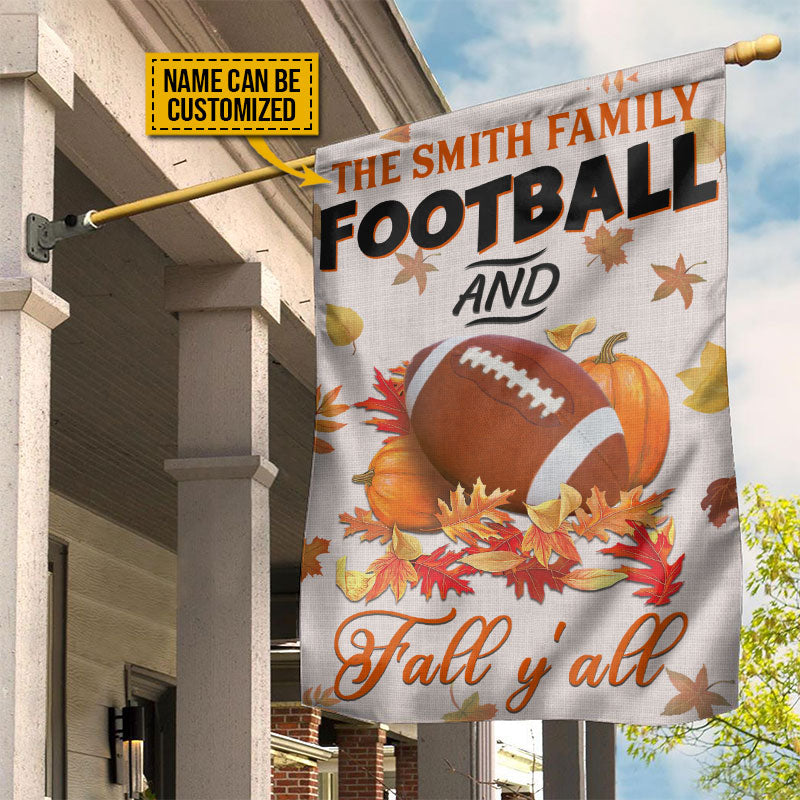 American Football Fall Yall Funny Custom Flag, Seasonal Outdoor Flag, Garden Yard Decorations